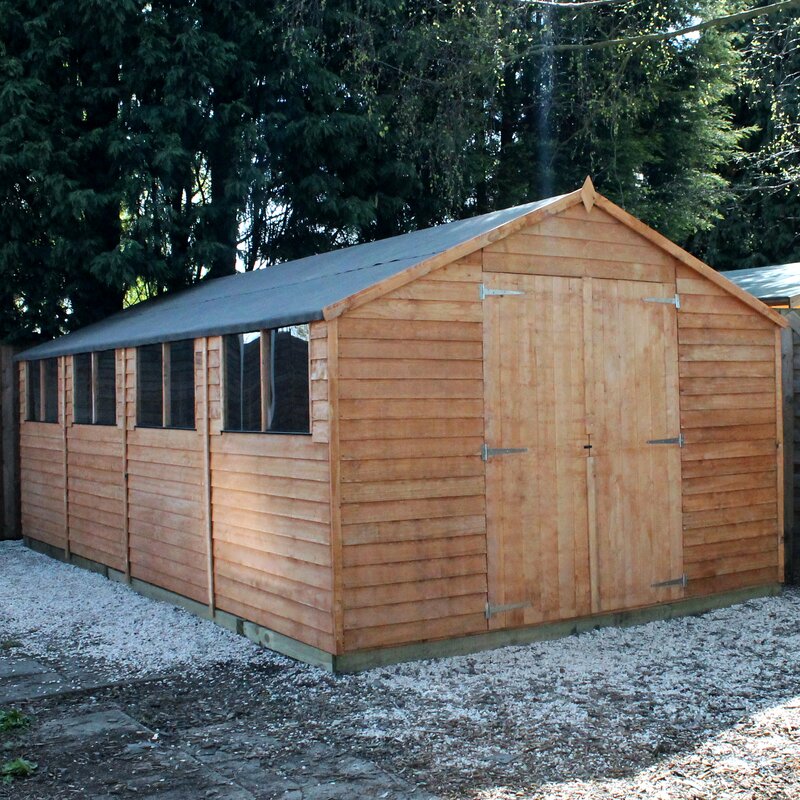 wfx utility 20 ft. w x 10 ft. d overlap apex wooden shed